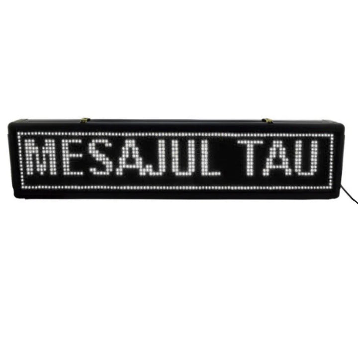 Reclama Luminoasa AT PERFORMANCE 100*20 cm, LED ALB, Cod QR, Vizualizare 120°, Wi-Fi