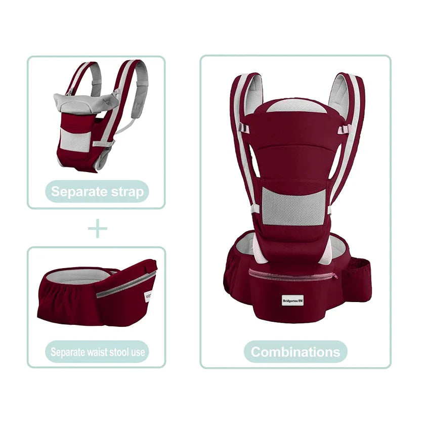 Marsupiu Multifunctional pentru bebelusi cu suport lombar, At Performance, Bumbac, 9 in 1, Varsta 0-36 luni, Verde