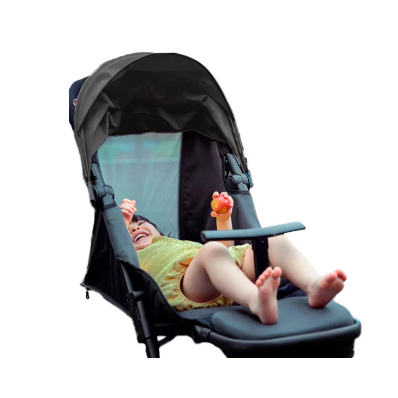 Cărucior copii pliabil AT PERFORMANCE® – Ultra compact, 5 kg, aluminiu, 6-36 luni, ideal pentru avion, negru