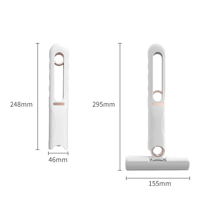 Mini Mop Portabil, At Performance, cu stoarcere automata, Burete de inalta calitate, Spalare umeda sau uscata, Potrivit pentru Geamuri, Blaturi, Bucatari, Bai, 2 bureti inclusi, Alb