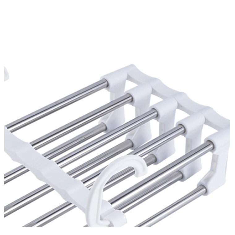 Umeras multiplu, At Performance, pentru pantaloni/prosoape, tip cascada, 2 tipuri de pozitionare, 5 brate extensibile, alb