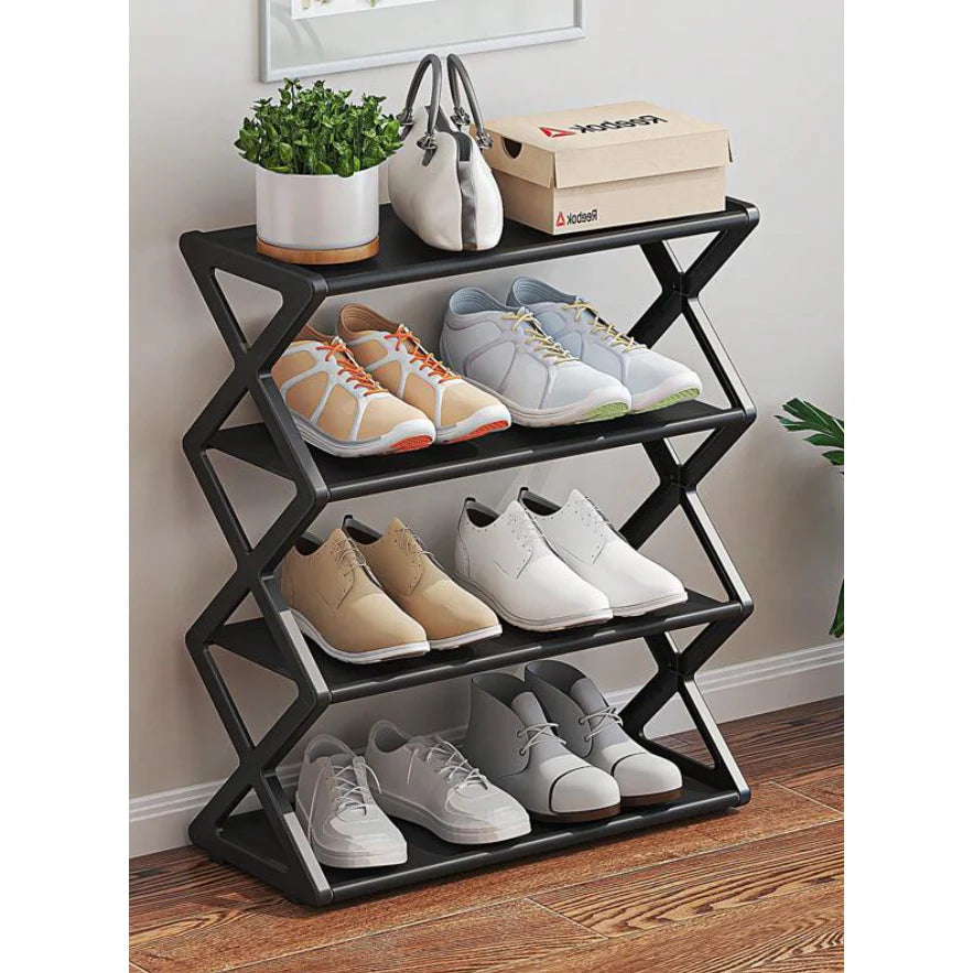 Suport incaltaminte, At Performance, 4 nivele pentru depozitarea pantofilor, negru