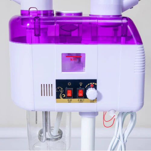 Steamer dublu, At Performance, Cald si Rece, Dispozitiv facial, Alb/Mov