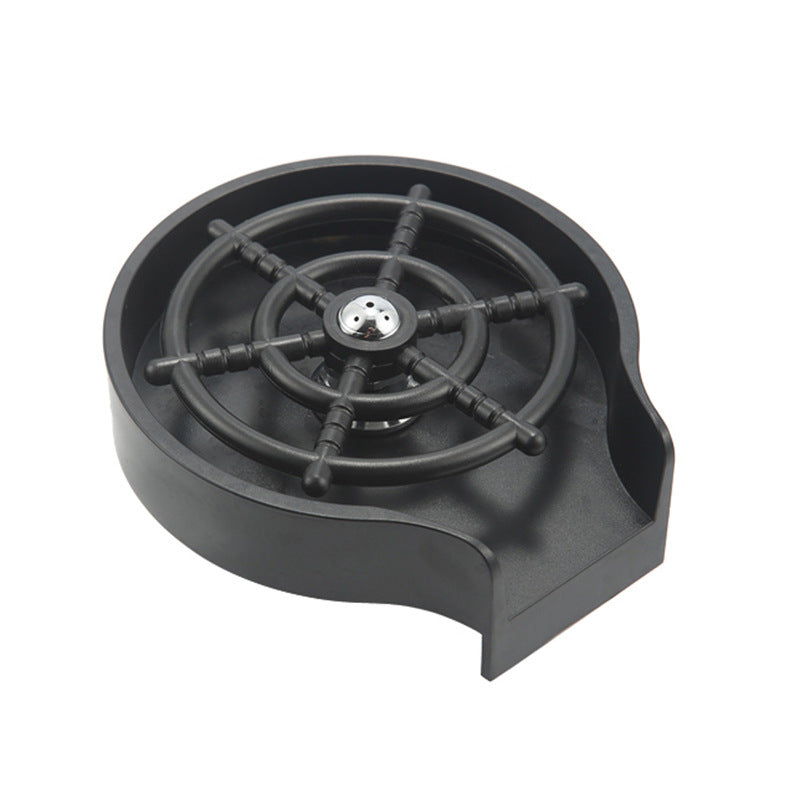 Spalator pahare cu jet de apa, At Performance, din otel inoxidabil si ABS, conceput pentru curatarea si clatirea rapida paharelor, negru