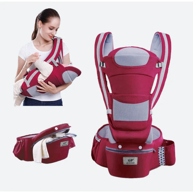 Marsupiu Multifunctional pentru bebelusi cu suport lombar, At Performance, Bumbac, 9 in 1, Varsta 0-36 luni, Verde