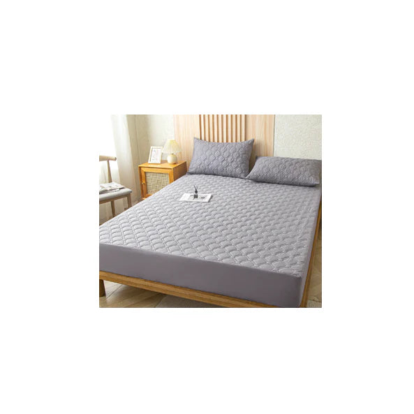 Husa de saltea din bumbac, impermeabila, At Performance, gri, 160x200cm