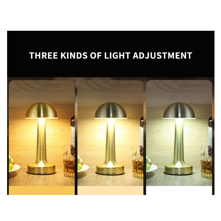 Lampa de birou, At Performance, portabila ciupercuta, 22 cm, Agintie