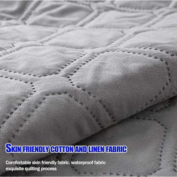 Husa de saltea din bumbac, impermeabila, At Performance, gri, 160x200cm