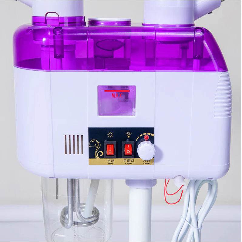 Steamer dublu, At Performance, Cald si Rece, Dispozitiv facial, Alb/Mov