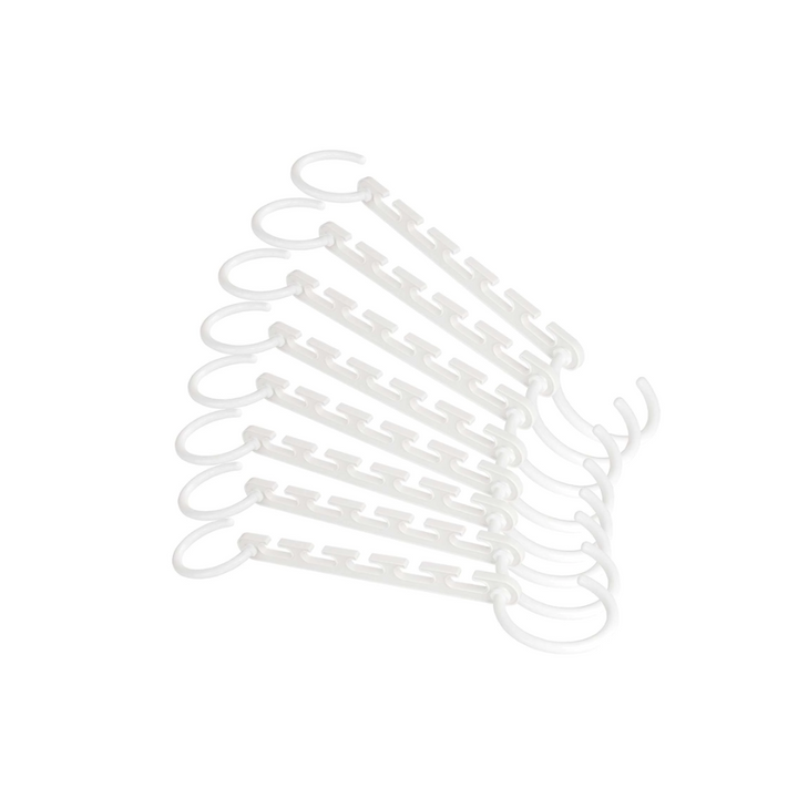 Set 10 suporturi organizatoare, AT PERFORMANCE®, pentru umerase, alb