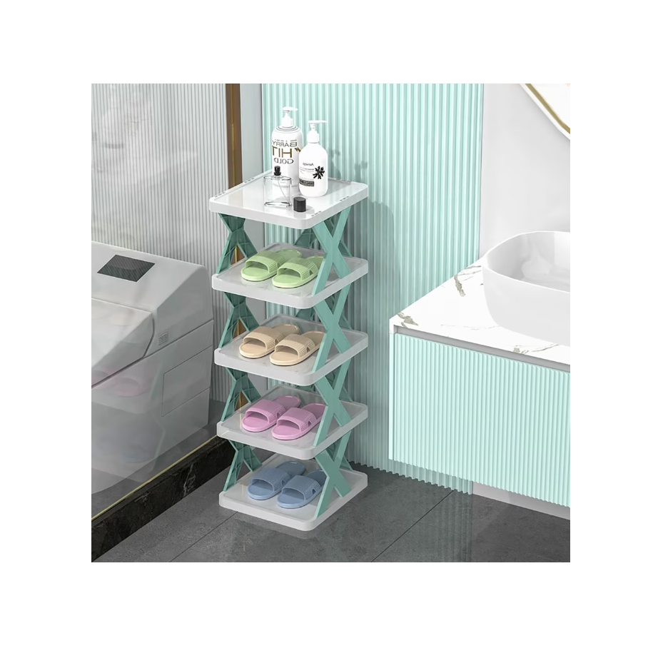 Pantofar, AT PERFORMANCE®, cu 6 rafturi, modular, alb / BLUE