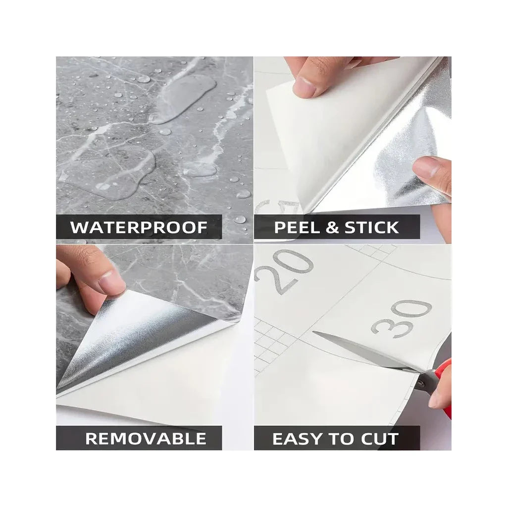 Set 10x Tapet top parchet, AT PERFORMANCE®, suprafata acoperire 1.8 mp, autoadeziv, waterproof, usor de montat, design modern, 30x60 cm, maro