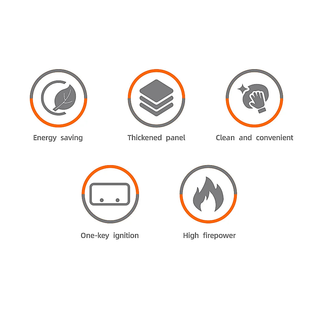 Aragaz pe Gaz HALEY HY-1520 cu 3 Arzătoare și Capac – Plită Gaz pentru Bucătărie