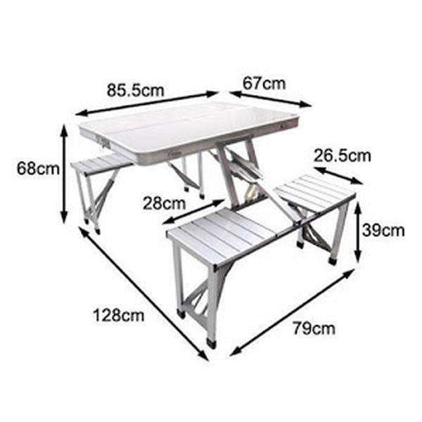 Masa pliabila picnic din aluminiu plus boxa cadou