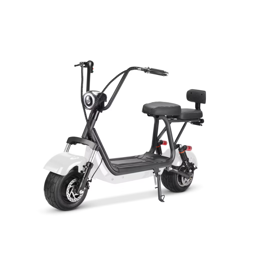 Mini Harley Electrică 800W 48V | Scuter Urban AT PERFORMANCE®, Autonomie 35 km, Se Conduce Fără Permis 25 km/h Dimensiuni 141 x 31 x 64 cm