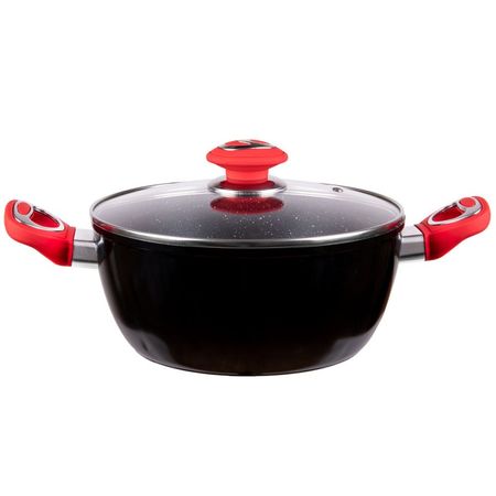 Cratita aluminiu marmorata, 24CM